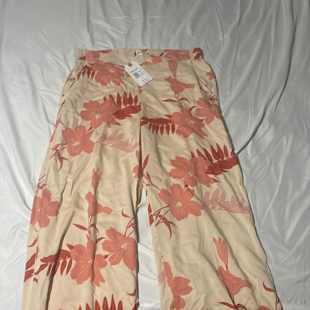 Roxy wide leg tropical print pants